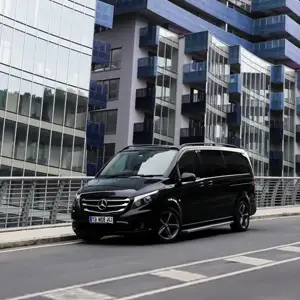 A luxurious vip transfer car on the city road